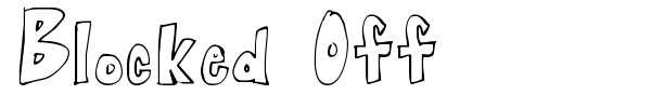 Blocked Off font preview